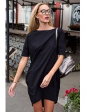 Black oversize dress with a neckline on the back 3380 - Online store - Boutique